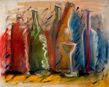 Still life with bottles. Zhadko Grigory