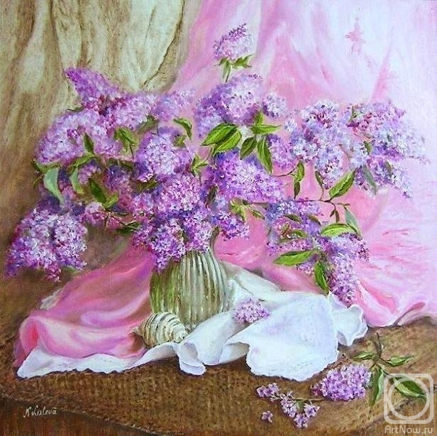 Lizlova Natalija. Still life with lilacs