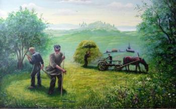 hayfield. Markoff Vladimir
