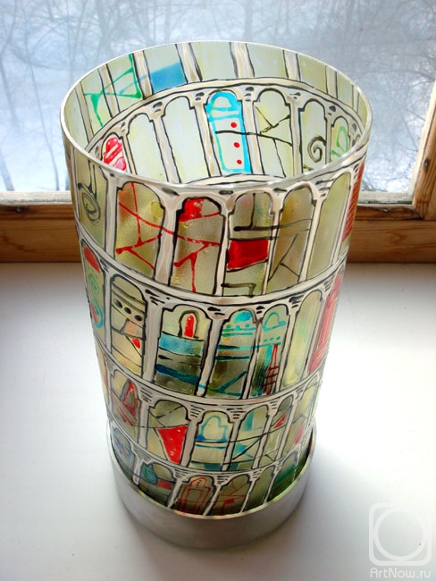 Sushkova Olga. Lamp "Leaning Tower of Pisa"