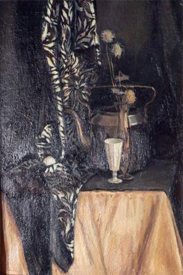 The still life with the liqueur glass
