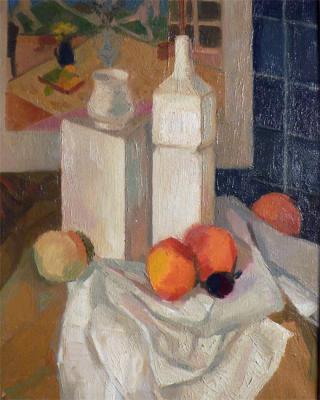 The still life with the peaches and Matisse. Polikarpova Anna