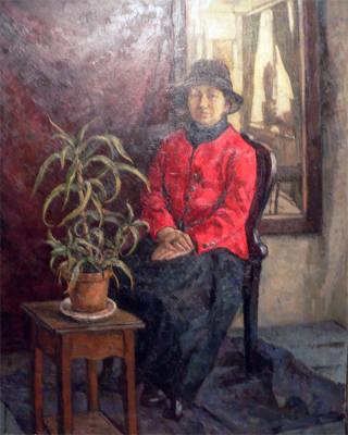 Tatiana witn the plant (Arm Chair). Polikarpova Anna
