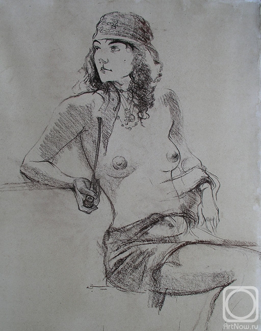 Kozlov Peter. Non-smoker with a pipe