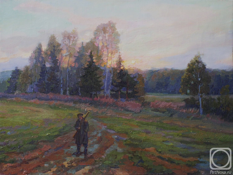 Panov Eduard. Landscape with a hunter