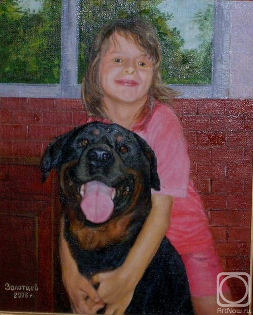 Zolottsev Vasily. The girl with the dog