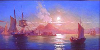 Bay of Naples on Moonlit Night (free copy). Kulagin Oleg