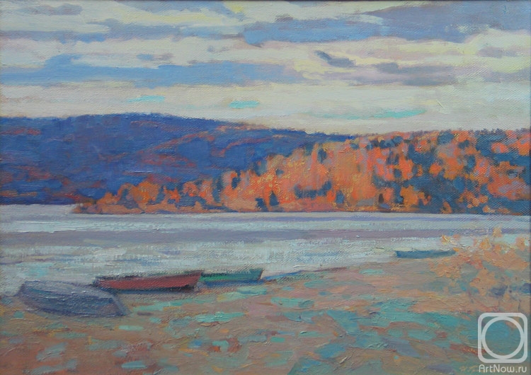 Grishchenko Igor. Boats on coast. October