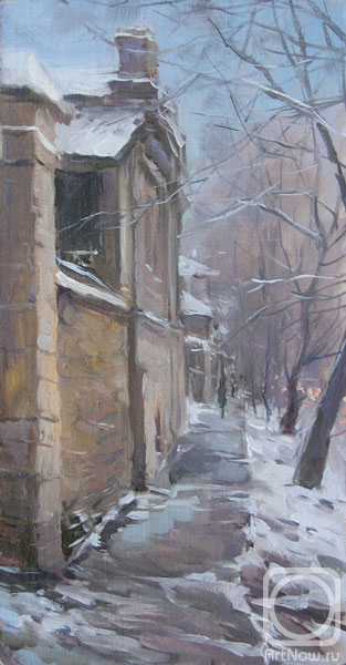 Makarov Vitaly. Winter Evening at Teplosernaya st. (Pyatigorsk)