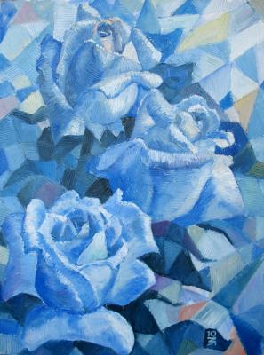 Silver winter roses. Zolotarev Leonid