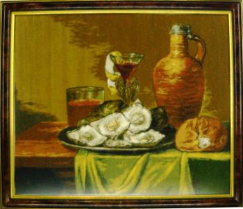 Classic Dutch still life "Breakfast with oysters"