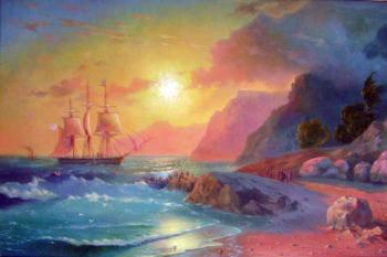 On the island of Crete. I.Aivazovsky (copy). Kulagin Oleg