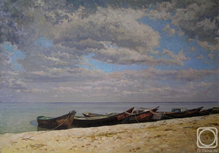 Soldatenko Andrey. Fishing boats on the Volga