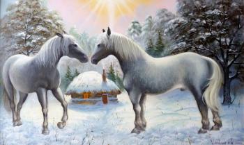 PAIR of the HORSES (Pair Of Horses). Markoff Vladimir