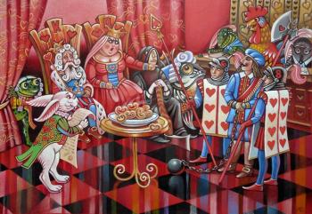 Illustration to the fairy tale "Alice in Wonderland". Belova Asya