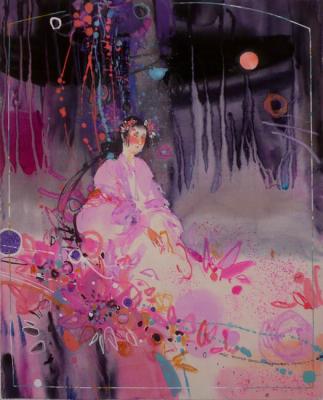 THE SKY FILLED IN BY LIGHT, IS CROSSED WITH THE MOON (Filled With Light). Luchkina Yulia