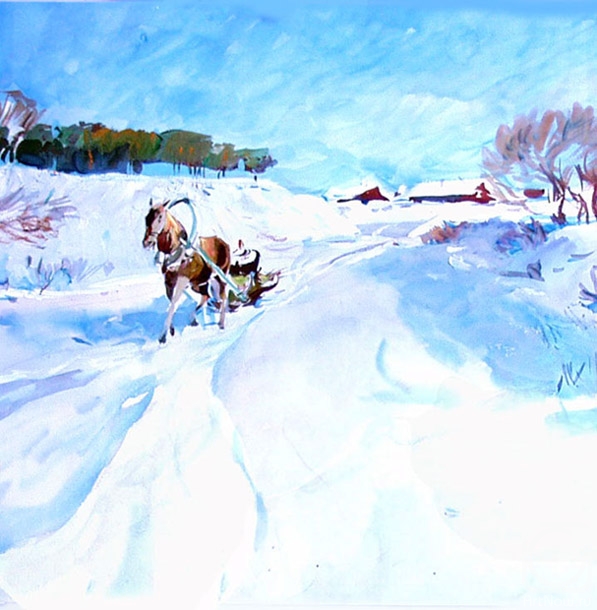 Vrublevski Yuri. Winter in village - 18