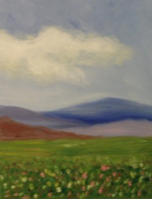 Copy 234 (landscape with flowering meadow and hills). Lukaneva Larissa