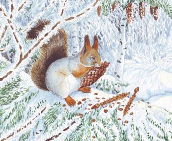 Winter (detail). Fomin Nikolay