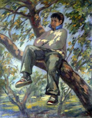 The boy on the tree. Polikarpova Anna