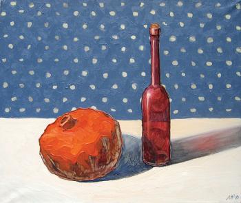 Still life with red Bottle