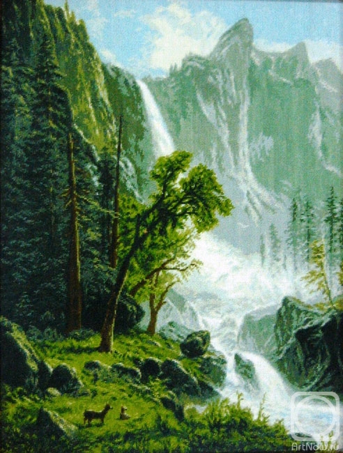 Gvozdetskaya Tatiana. Waterfall in the mountains