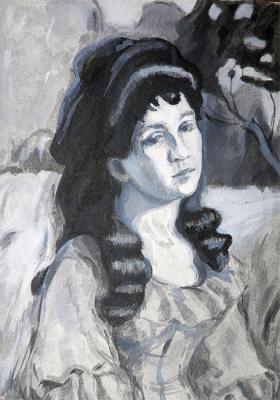 The portrait of one beautiful lady. Polikarpova Anna