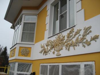 Decorative panel "flowers." Facade. Pomelova Innesa