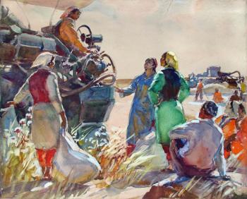 "The sketch to a picture" (Gathering Cotton In Uzbekistan). Petrov Vladimir