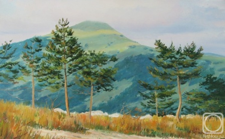 Chernyshev Andrei. Pine trees against the backdrop of mountains