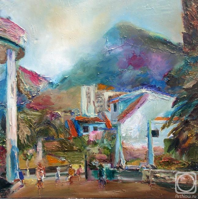 Pitaev Valery. Small town on hills