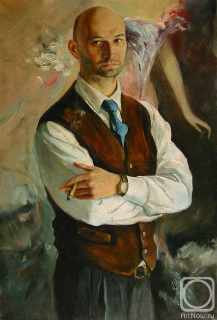 Venski Igor. Portrait of a man with a cigar