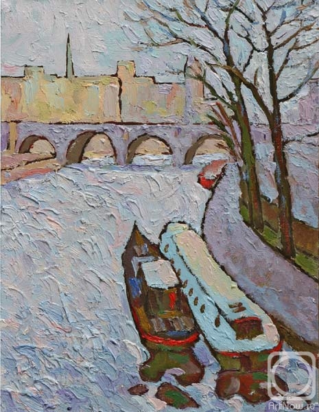 Kuznetsov Grigory. Barges on the Seine
