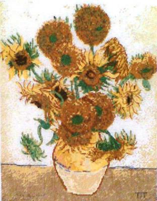 Sunflowers (based on the painting by Vincent van Gogh). Gvozdetskaya Tatiana