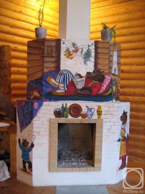 Sergeyeva Irina. painting on fireplace 7