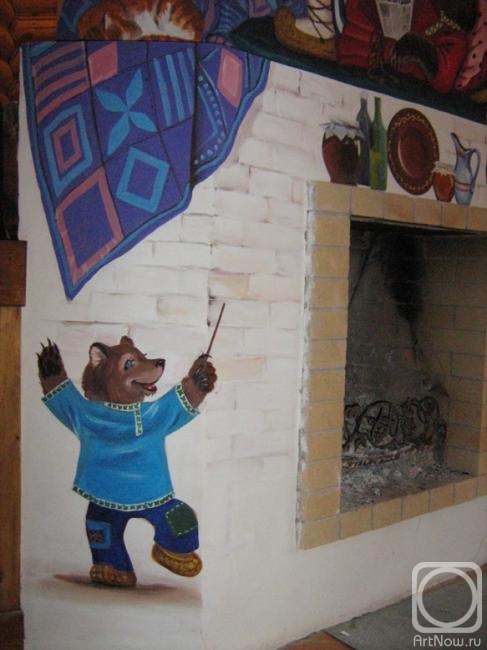 Sergeyeva Irina. Fireplace painting
