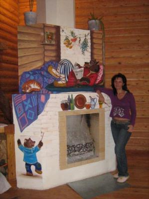 Fireplace painting (Fire Place). Sergeyeva Irina