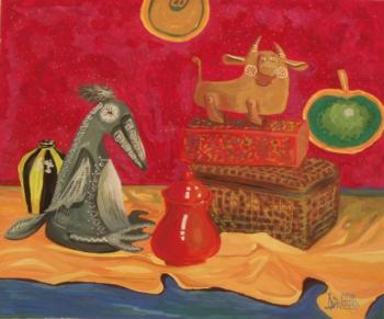 Stillife with Toys and a Casket