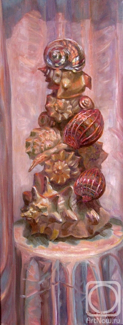 Krasnova Nina. Still life with shells pink
