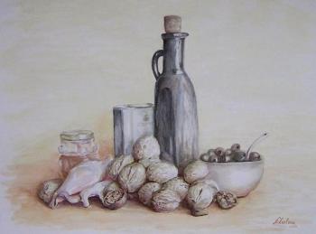 Still life with walnuts