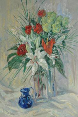 Flowers on a white background. Panyukova Nina