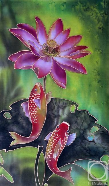 Mavrycheva Lubov. Fish and lotus