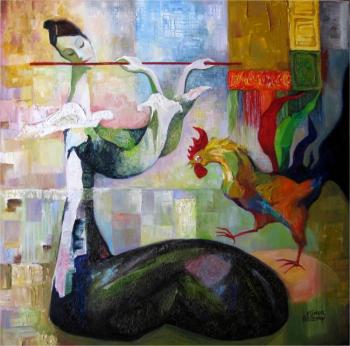 Rooster and flute. Brodsky Elinor