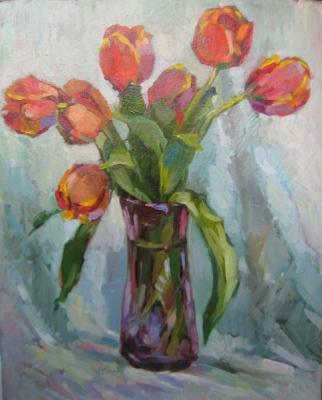 Red tulips. Postrigan Elena