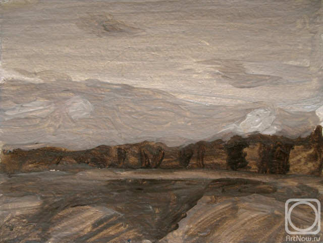 Yudaev-Racei Yuri. Summer is gone. Ravine in Nikitskoe (grisaille)