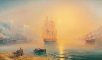 Copy of picture of Ayvazovsky " the Quiet sea " (Painting Ayvazovsky). Khachatryan Meruzhan