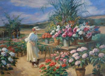 In a flower garden. Panyukova Nina