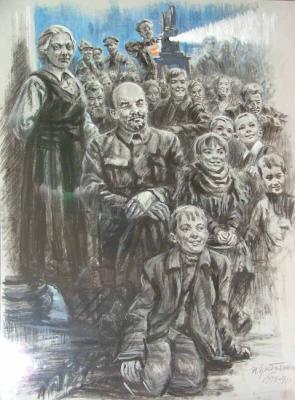 A Movie in Gorki (Lenin And Children). Tsibulnik Isaak
