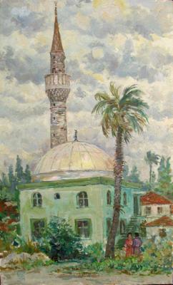 Time of prayer. Mosque in Antalya