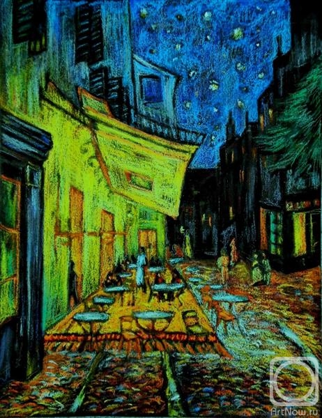 Morosova Natalia. Copy from Van Gogh's picture "Night cafe in Arle"